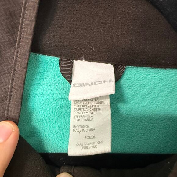 Cinch Women's Conceal Carry Bonded Jacket Brown XL Arm Logo Shell Full Zip - Picture 4 of 9